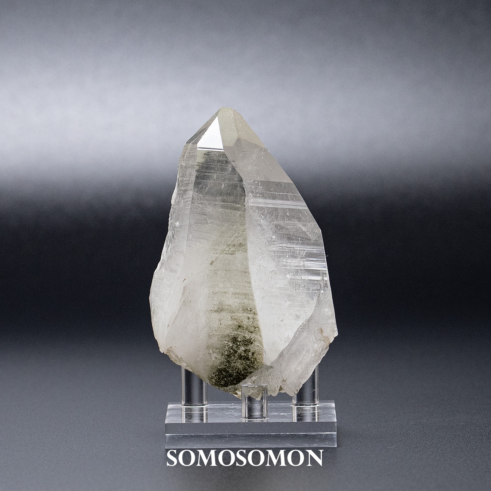 ガネーシュ(ガネッシュ)ヒマール産 セルフヒールド 緑泥土 ヒマラヤ クォーツ 水晶ポイント 215g_10