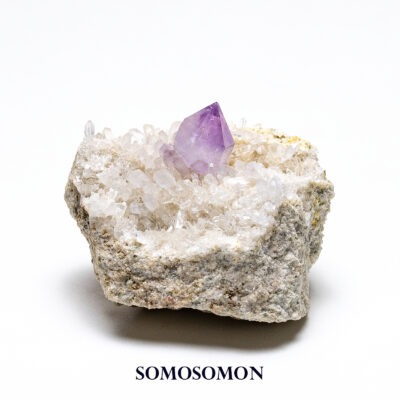 アメシスト オン クォーツクラスター アメリカ ジョージア州産 186g_1