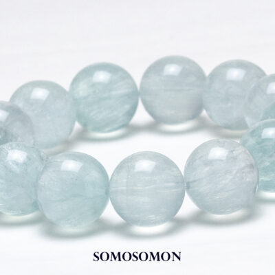［1点もの］パステルフローライト モンゴル産 17mm珠 内径約17.5cm ブレスレット_1