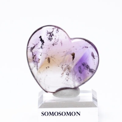 バイカラーアメシスト ブラジル バイヤ州産 ハートタンブル 43g_1