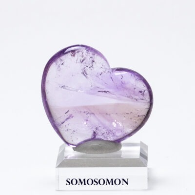 ラベンダーアメシスト ブラジル バイヤ州産 ハートタンブル 48g_1