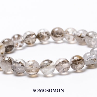 デンドリティックローズクォーツ マダガスカル産 8mm珠 内径約16cm ブレスレット_1