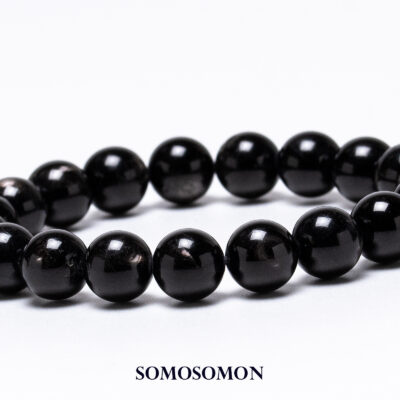 [1点もの] 天然ハイパーシーン アメリカ産 ブレスレット 10mm珠 内径約16.5cm_1