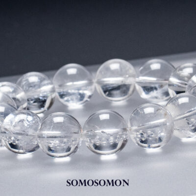 [1点もの] スリランカ水晶 ブレスレット 15mm珠 内径約18.5cm_1